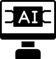 diseño de icono creativo de inteligencia artificial vector