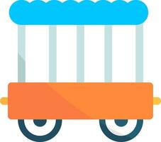 Circus Carriage Creative Icon Design vector