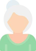 Old Woman Creative Icon Design vector