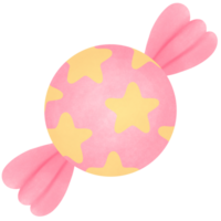 een roze en geel ster vormig snoep png