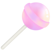 pink lollipop on a stick with transparent background png