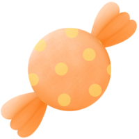 orange candy with polka dots on it png