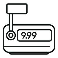 Taximeter accessory icon outline vector. Cab meter face vector