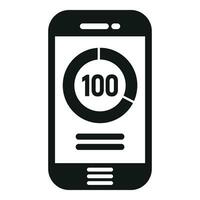 Phone runner score icon simple vector. Digital app vector