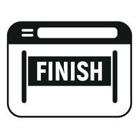 Finish runner web icon simple vector. Digital sport vector