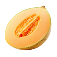 AI generated cantaloupe melon isolated on the transparent background png