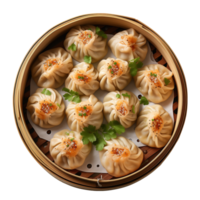 ai généré géorgien Dumplings khinkali isolé sur transparent Contexte png