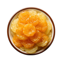 ai generiert oben Aussicht von Jalebi auf transparent Hintergrund png