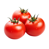 AI generated tomatoes isolated on transparent background png