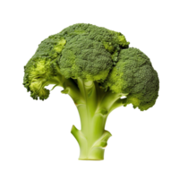 ai generato fresco verde broccoli isolato su trasparente sfondo png