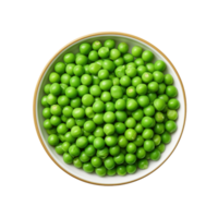 AI generated Green peas in a bowl isolated on transparent background png