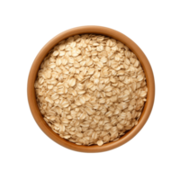 AI generated Bowl with raw oatmeal on transparent background png