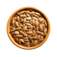 AI generated Sunflower seeds in a bowl isolated on transparent background png