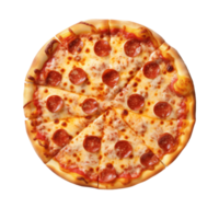 ai generado pepperoni Pizza aislado en un transparente antecedentes png