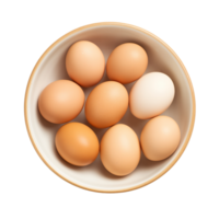 AI generated Eggs in bowl isolated on transparent background png