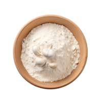 AI generated Top view of garlic powder on transparent background png