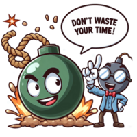 Funny bomb cartoon graphic illustration png