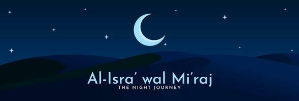 al-isra' wal mi'raj, el noche viaje de el profeta Mahoma sierra. islámico antecedentes diseño modelo. vector ilustración