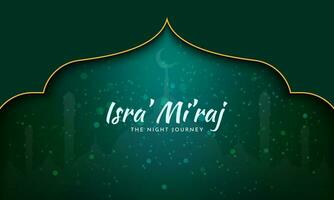 Al-Isra' wal Mi'raj. Night Journey of the Prophet Muhammad. Islamic background design. Vector Illustration