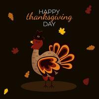 Happy thanksgiving day card vector