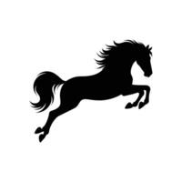 Dynamic Equine Symbol Vector Illustration of Silhouetted Rearing Horse Icon