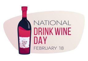 National Wine Drinking Day. Vector illustration. Holiday poster