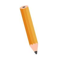 Yellow pencil ana white background vector