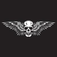 SKUL WITH MOTOCYCLE ELEMENT VECTOR ART DESIGN