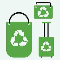 Flat Green Arrows Recycle, World Earth Day, Environment day, Ecology concept vector