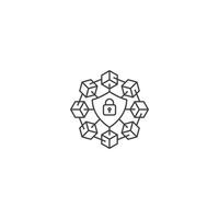 Encryption, Cyber security. Vector icon outline template