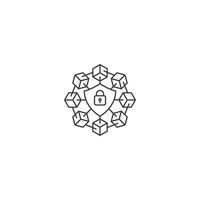 Encryption, Cyber security. Vector icon outline template