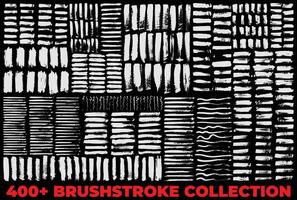 Mega Collection of vector hand drawn brush strokes and stains. Ink splatters, grungy painted lines, artistic design elements. waves, circles, triangles. Vector paintbrush set