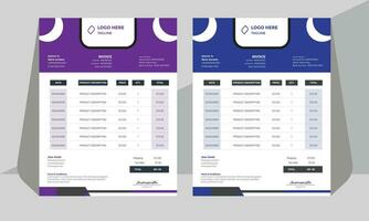 Modern Invoice design a4 size vector