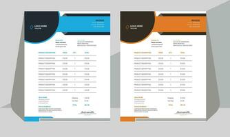 Modern Invoice design a4 size vector