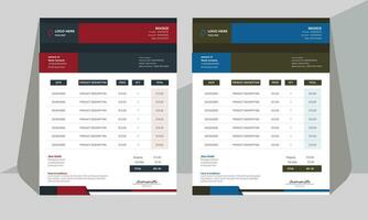 Modern Invoice design a4 size vector