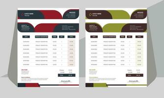 Modern Invoice design a4 size vector