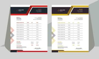 Modern Invoice design a4 size vector