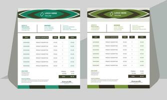 Corporate Modern Invoice Design a4 size vector