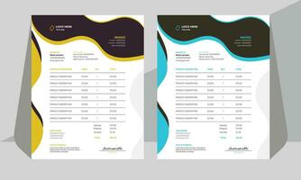 Modern Invoice design a4 size vector