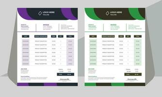 Corporate Modern Invoice Design a4 size vector