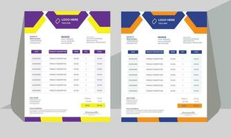 Corporate Modern Invoice Design a4 size vector