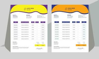 Corporate Modern Invoice Design a4 size vector