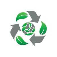 recycling logo vector element, recycling icon template