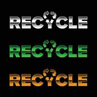 reciclaje logo vector elemento, reciclaje icono modelo