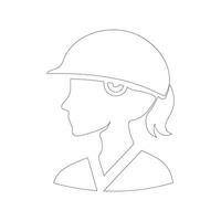 Vector icon for a construction worker