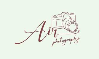 camera logo, modern photography signature logo icon vector