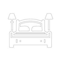 Vector icon of a double bed