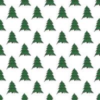 Seamless pattern with geometric minimal scandinavian Christmas tree doodle for decorative print, wrapping paper, greeting cards and fabric vector