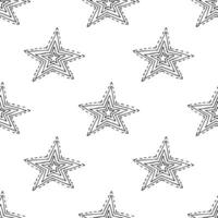 Seamless pattern with cute stars doodle for decorative print, wrapping paper, greeting cards, wallpaper and fabric vector