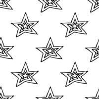 Seamless pattern with cute stars doodle for decorative print, wrapping paper, greeting cards, wallpaper and fabric vector